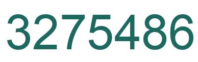 Number 3275486 green image
