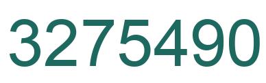 Number 3275490 green image