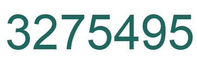 Number 3275495 green image