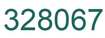 Number 328067 green image