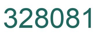 Number 328081 green image
