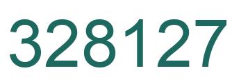 Number 328127 green image