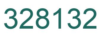 Number 328132 green image