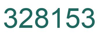 Number 328153 green image