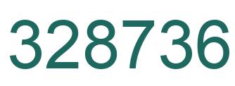 Number 328736 green image