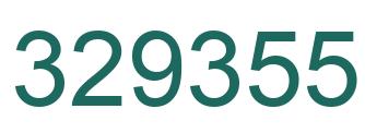 Number 329355 green image