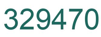 Number 329470 green image