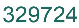 Number 329724 green image