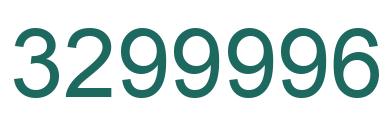 Number 3299996 green image