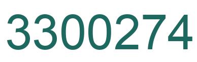 Number 3300274 green image