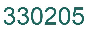 Number 330205 green image