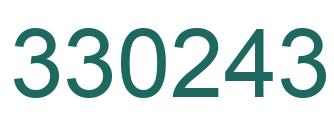 Number 330243 green image