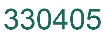 Number 330405 green image