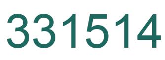 Number 331514 green image