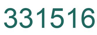 Number 331516 green image