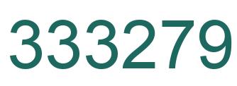 Number 333279 green image