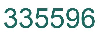Number 335596 green image