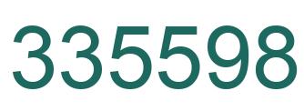 Number 335598 green image
