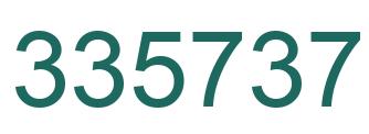 Number 335737 green image