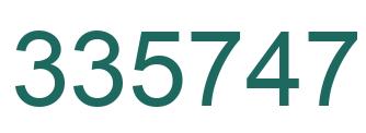 Number 335747 green image