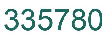Number 335780 green image