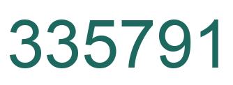 Number 335791 green image