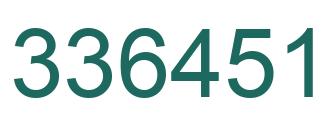 Number 336451 green image