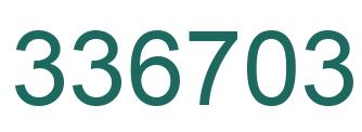 Number 336703 green image