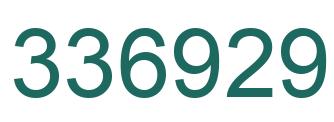 Number 336929 green image