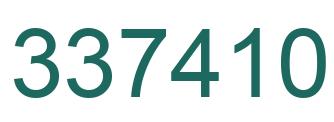 Number 337410 green image
