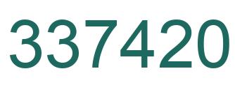 Number 337420 green image