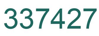Número 337427 imagen verde