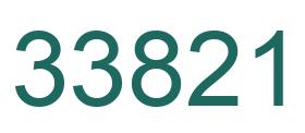Number 33821 green image