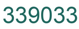 Number 339033 green image