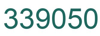 Number 339050 green image