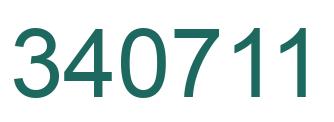 Number 340711 green image
