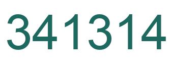 Number 341314 green image