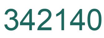 Number 342140 green image