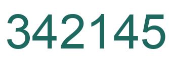 Number 342145 green image