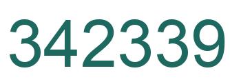 Number 342339 green image