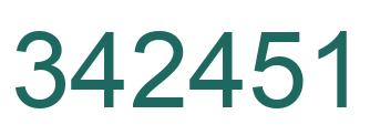 Number 342451 green image
