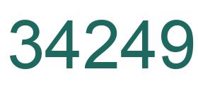 Number 34249 green image