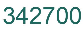 Número 342700 imagen verde