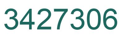 Number 3427306 green image