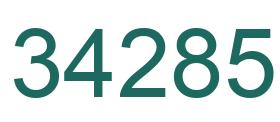 Number 34285 green image