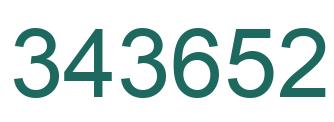 Número 343652 imagen verde