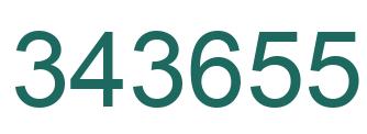 Number 343655 green image