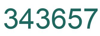 Number 343657 green image
