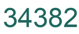 Number 34382 green image