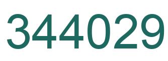 Number 344029 green image